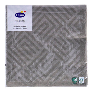 Load image into Gallery viewer, Duni servetten mosaic granite grey 33x33 cm | 12 stuks
