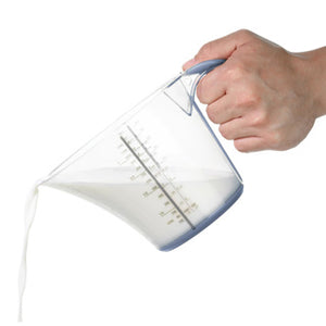 Rotho loft maatbeker 1.2l horizon blauw transparant