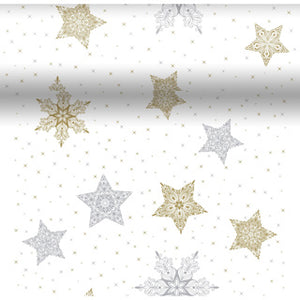 Duni 3 in 1 snowstars white 40 x 480 cm | 8 stuks