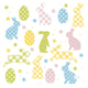 Duni tafellaken bunnies and eggs 138 x 220 cm | 2 stuks