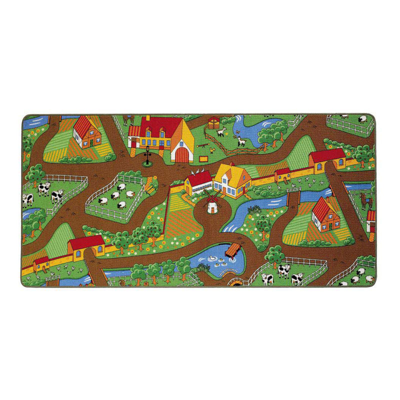 Load image into Gallery viewer, Speelkleed duoplay omkeerbaar stad en boerderij, 67x100cm
