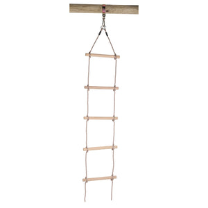 Swingking touwladder met houten treden, 190cm