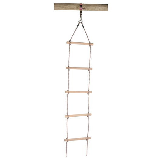 Swingking touwladder met houten treden, 190cm