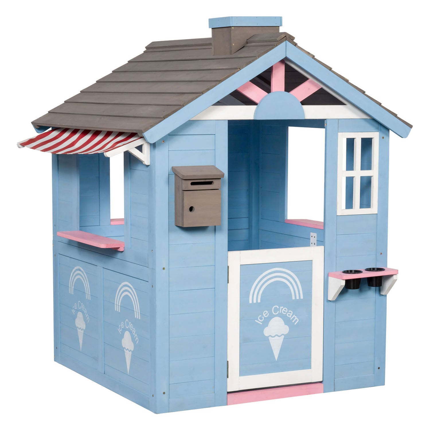 Icecream Houten Speelhuisje 120 x 108 x 135 cm Blauw