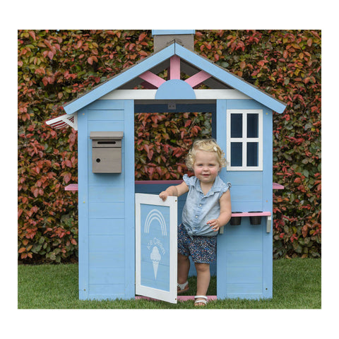 Icecream Houten Speelhuisje 120 x 108 x 135 cm Blauw