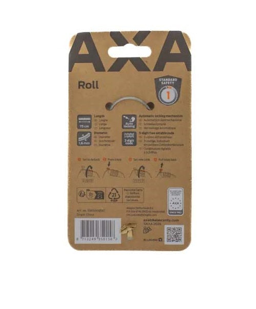 Load image into Gallery viewer, Axa slot kabelslot roll 1,6x75 code
