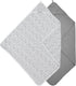 Meyco baby cheetah uni badcape - 2-pack - grey - 80x80cm