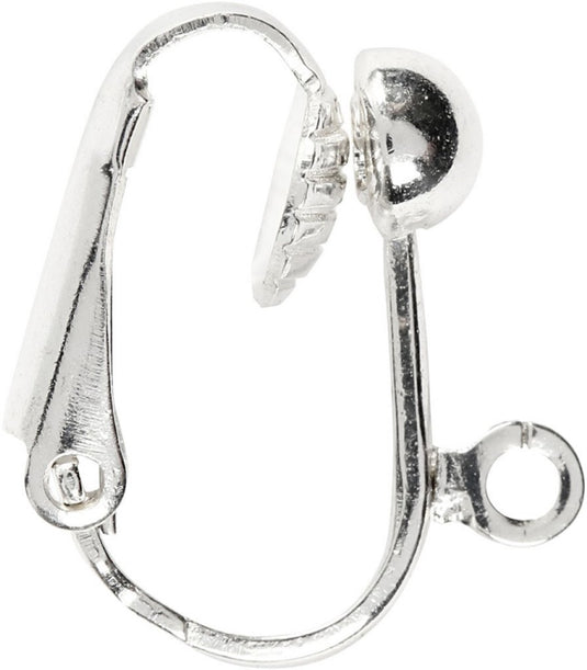 Creativ company cc clip-on oorbellen 16,5 mm zilver 6 stuks