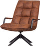 Woood jouke draaifauteuil - kunstleer - cognac - 96x70x85