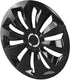 Proplus wieldoppenset fox ring - 14 inch - wieldop - glanzend - 4 stuks - zwart