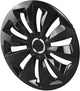 Proplus wieldoppenset fox ring - 14 inch - wieldop - glanzend - 4 stuks - zwart