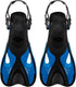 Atlantis dolphin - flippers - zwemvliezen - verstelbare hielstrap - voor zwemmen snorkelen - volwassenen - zwart petrol blauw - 36-41