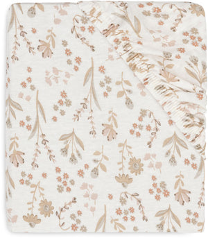 Jollein baby - hoeslaken jersey 70 75x140 150cm - ledikant babybed - zacht katoen - bloomy
