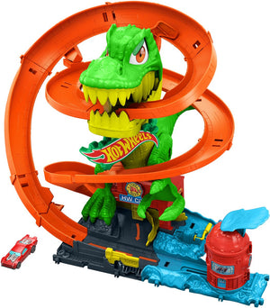Hot wheels t-rex vurig gevecht - loopingbaan
