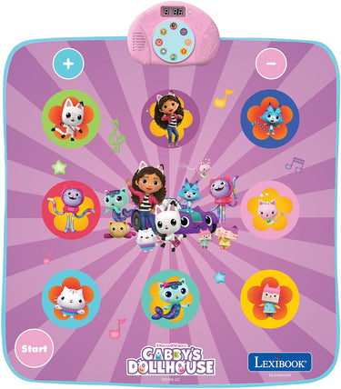 Lexibook elektronische, bluetooth en lichtgevende dansmat gabby's dollhouse met 6 spelmodi