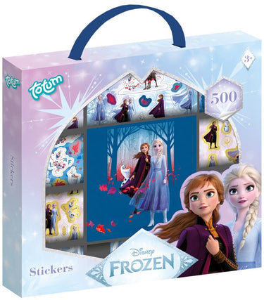Totum disney frozen 12 rollen stickers met stickerboek 500 stuks met anna en elsa speelgoed knutselen meisjes vanaf 3 jaar alle leeftijden