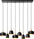 Lucide chayanne - hanglamp - 8xe14 - zwart