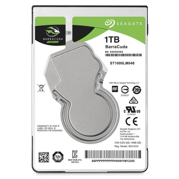 Load image into Gallery viewer, Seagate st1000lm048 barracuda hdd, 1tb, 2.5 , sata3 6gbps, 5400 rpm, 128mb, 1.7w
