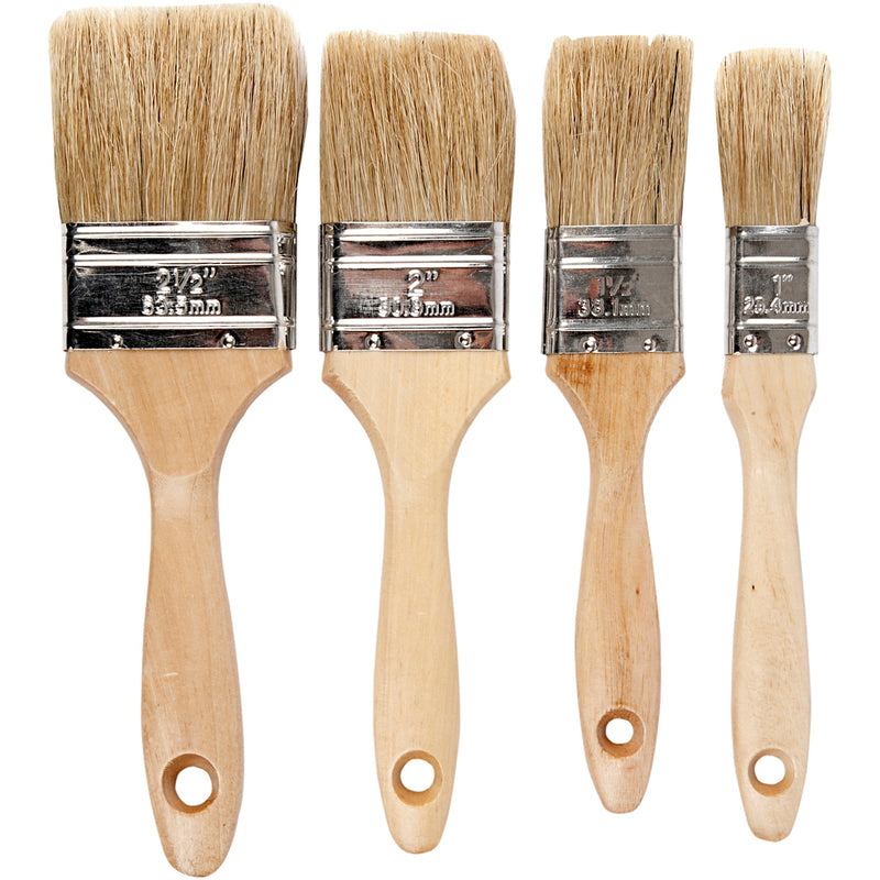 Load image into Gallery viewer, Https: www.cchobby.nl vernis-kwasten-l-19-5-21-cm-b-25-63-mm-plat-4-stuk-1-doos
