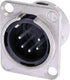 Neutrik nc5mdl1 xlr-connector flensstekker, contacten recht aantal polen: 5 zilver 1 stuk(s)