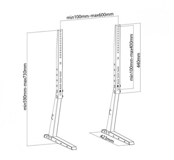 Load image into Gallery viewer, Neomounts neomounts fpma-d1240black flatscreen bureausteun upto 70 , 35 kg, 100x100 600x400 mm,
