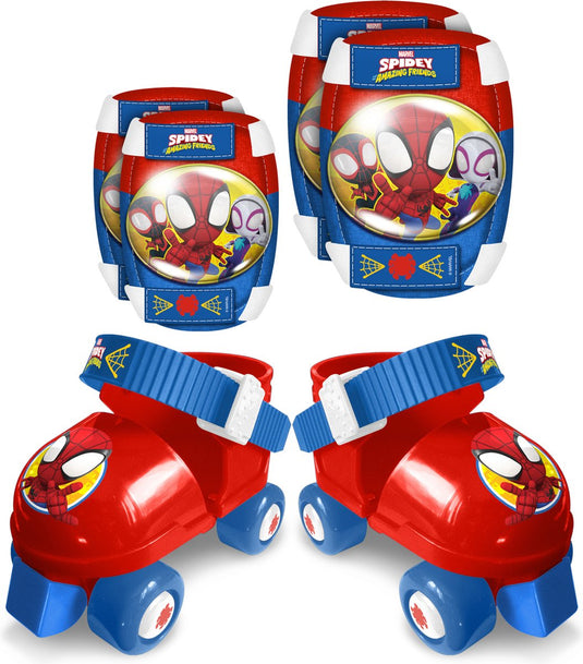 Stamp - Spidey rolschaatsen verstelbaar rood blauw maat 23-27