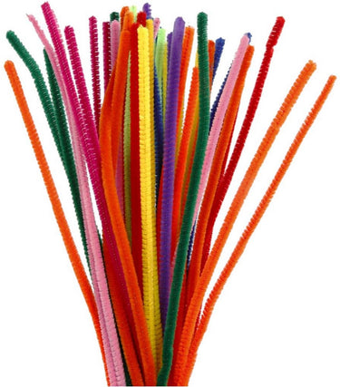 Creativ company http: www.cchobby.nl chenille-l-30-cm-dikte-6-mm-diverse-kleuren-50-div-1-doos