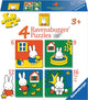 Ravensburger nijntje. vier puzzels -6+9+12+16 stukjes - kinderpuzzel