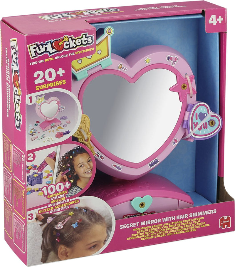 Afbeelding laden in galerijviewer, Funlockets jumbo - - geheime spiegel met haarglinsters - vanaf 4 jaar - haaraccessoires
