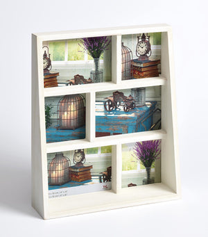 Walther rustic - fotolijst - fotoformaat 3x10x10 cm + 3x10x15 cm - wit