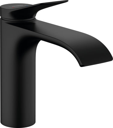 Hansgrohe vivenis - wastafelmengkraan - ééngreeps bediening - met trekwaste - 110mm maat - mat zwart