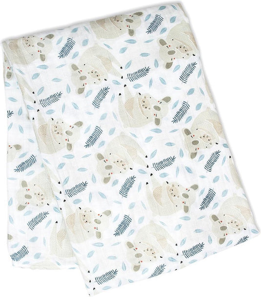 Lulujo - hydrofiele doek - swaddle - katoen - 120x120 cm - modern koala