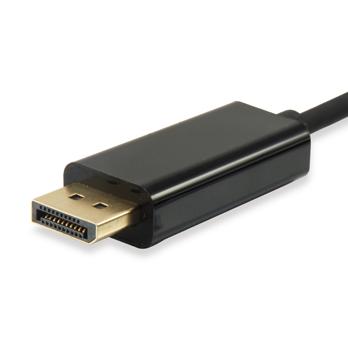 Equip 133467 usb type-c to displayport cable, male male, straight, 1.8 m, black