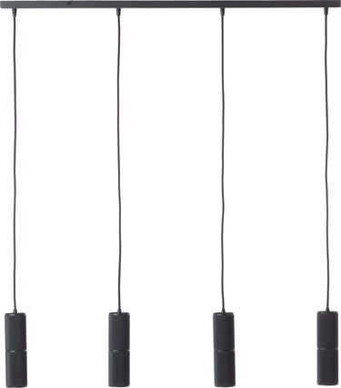Brilliant marty - hanglamp - 4-lichts - led 4xgu10 - zwart