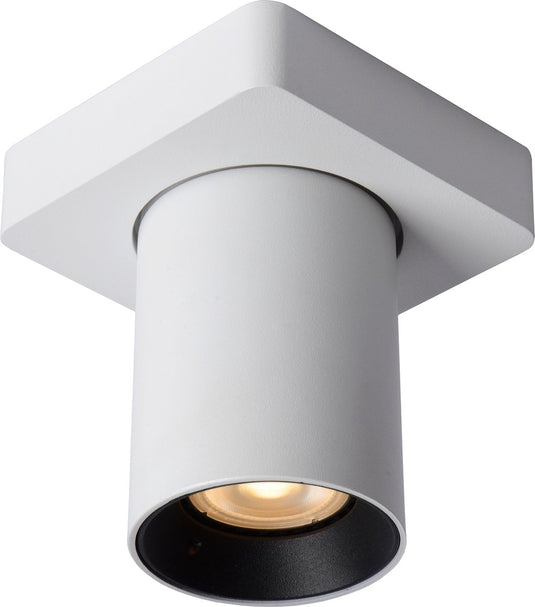 Lucide nigel - plafondspot (plafondlamp) - led dim to warm - gu10 - 1x5w 2200k 3000k - wit