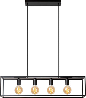 Lucide capri - hanglamp - 4xe27 - zwart