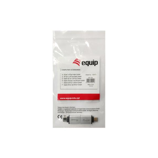 Equip 133473 usb adapter, usb type c -> usb type a, male female, silver