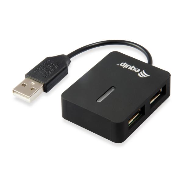 Load image into Gallery viewer, Equip 128952, 4-port travel usb hub, usb 2.0, 480 mbit s, plastic, black
