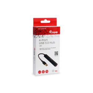 Equip 128953, 4-port usb hub, usb 3.2 gen 1 type-a, 5000 mbit s, black