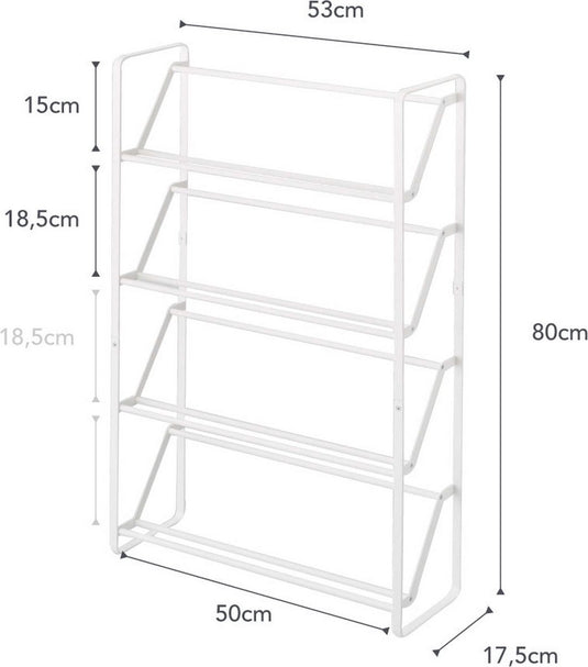 Yamazaki schoenenrek - 4 niveaus - slim - wit