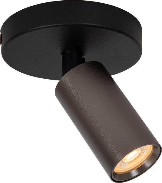 Lucide ritmo - plafondspot (plafondlamp) - ø 10 cm - 1xgu10 (mr11) - koffie