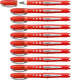 Stabilo worker+ colorful - rollerball pen 0.5 mm - rood - doos 10 stuks