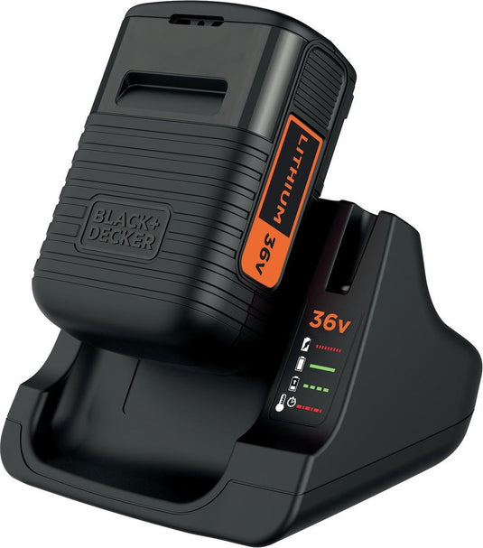 Black+decker kit: 36v 2a lader + 1 36v 2.0ah accu - bdc2a36-qw
