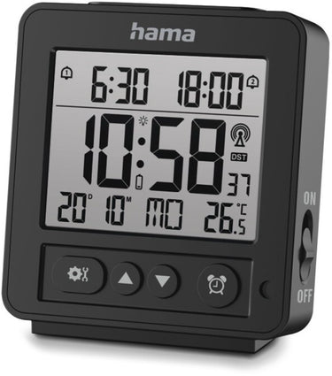 Hama wekker- rhodos - digitale - radiogestuurd- zwart