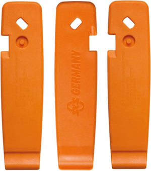 Sks bandenlichters set - kunststof - met sv-sleutel en av-ontluchter - oranje - 3 stuks