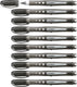 Stabilo worker+ colorful - rollerball pen 0.5 mm - zwart - doos 10 stuks