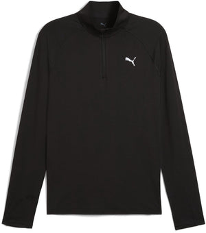 Puma m run velocity cloudspun 1 4 zip heren sporttop - black