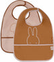 Jollein x nijntje - baby slab waterproof - slabbetjes - miffy peekaboo wild rose - 2 stuks