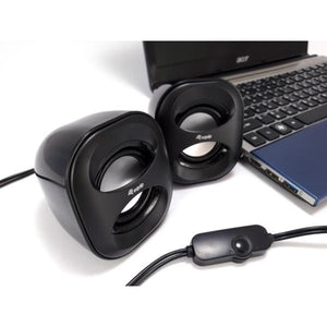Equip 245330 mini usb speaker, 2.0 channels, wired, 3 w, 90 - 20 hz, 40 o, black