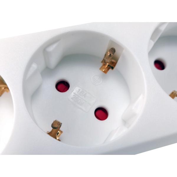 Load image into Gallery viewer, Equip 245551 3-outlet power strip with switch, 3x ac outlet(s) indoor, type f, 1.5 mm², 1.5m, white
